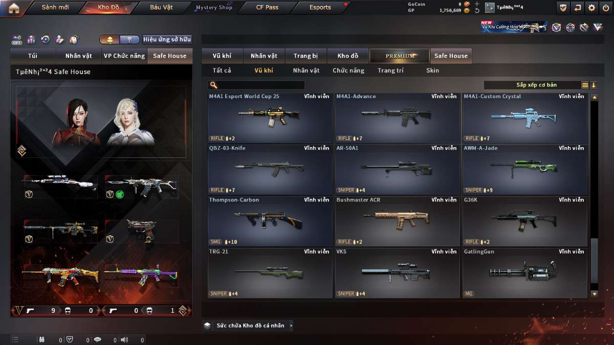 shop acc cf uy tin gia re